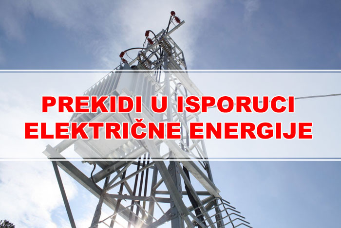 Prekid isporuke električne energije za petak, 03.05.2019.